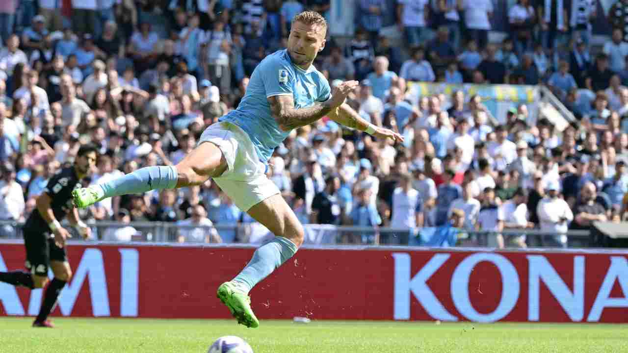 Immobile salta in campo con la Lazio 