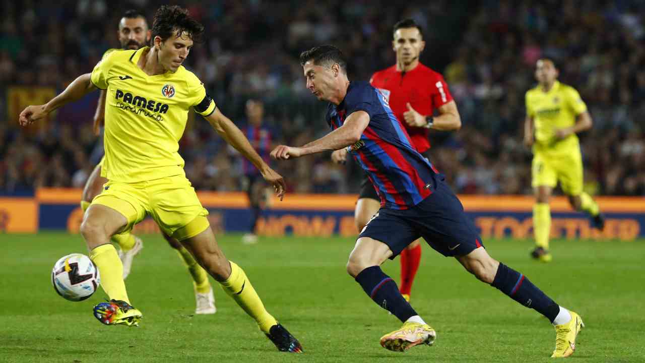 Pau Torres affronta Lewandowski Barcellona-Villarreal 