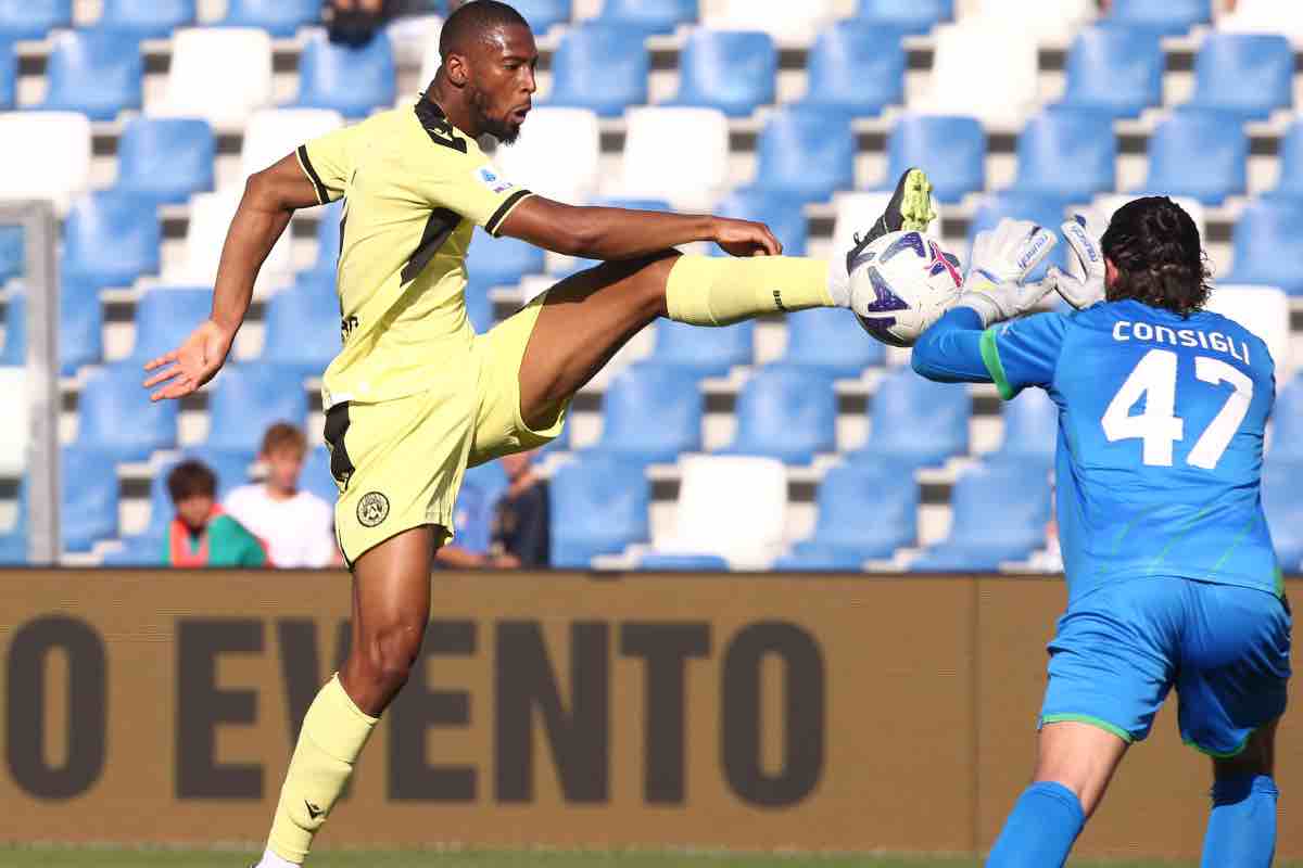 Beto in campo con l'Udinese