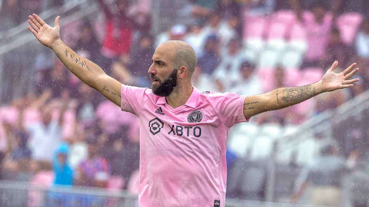 Higuain con l'Inter Miami