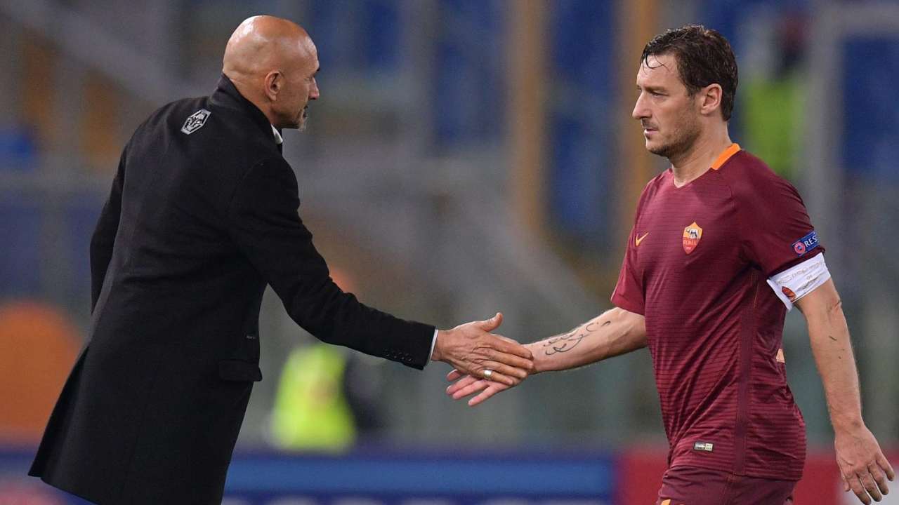 Spalletti saluta Totti