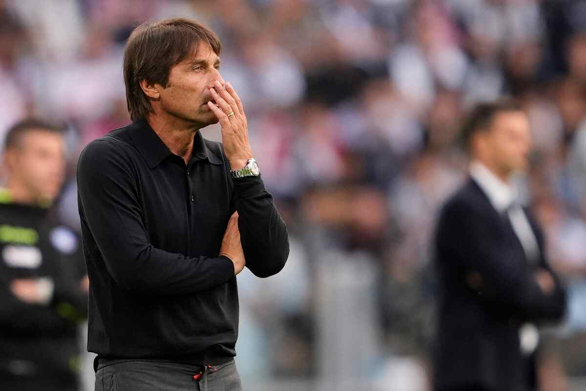 Antonio Conte e la reazione di Kvara in Juve-Napoli