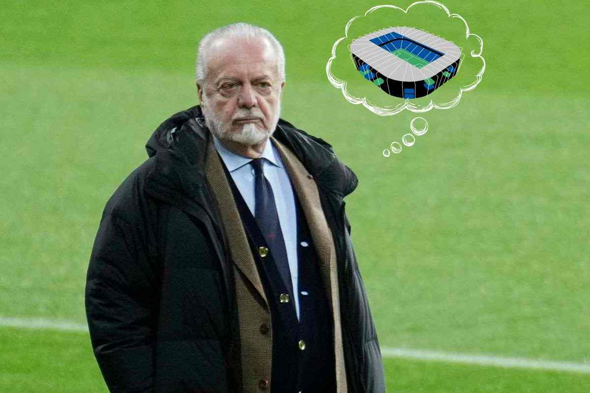 Aurelio De Laurentiis mentre pensa allo stadio